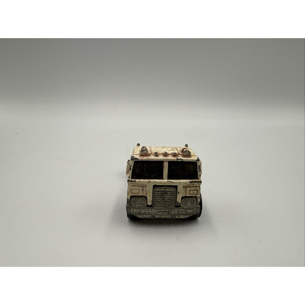 Vintage 1979 Hot Wheels White Semi Truck Cab Flat Nose Trailer Malaysia Mattel